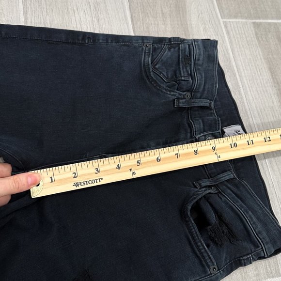 Agolde Sophie Hi Rise Skinny Jeans in Ruthless Dark Washed Black Blue Denim - Picture 10 of 14